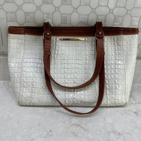 Brahmin Handbags - Brahmin Medium Arno Macaroon La Scala Tri-Texture Tote